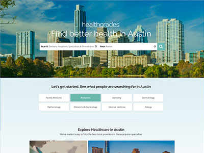 Example landing page