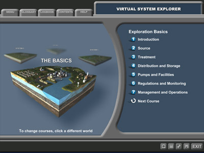 Main menu screen